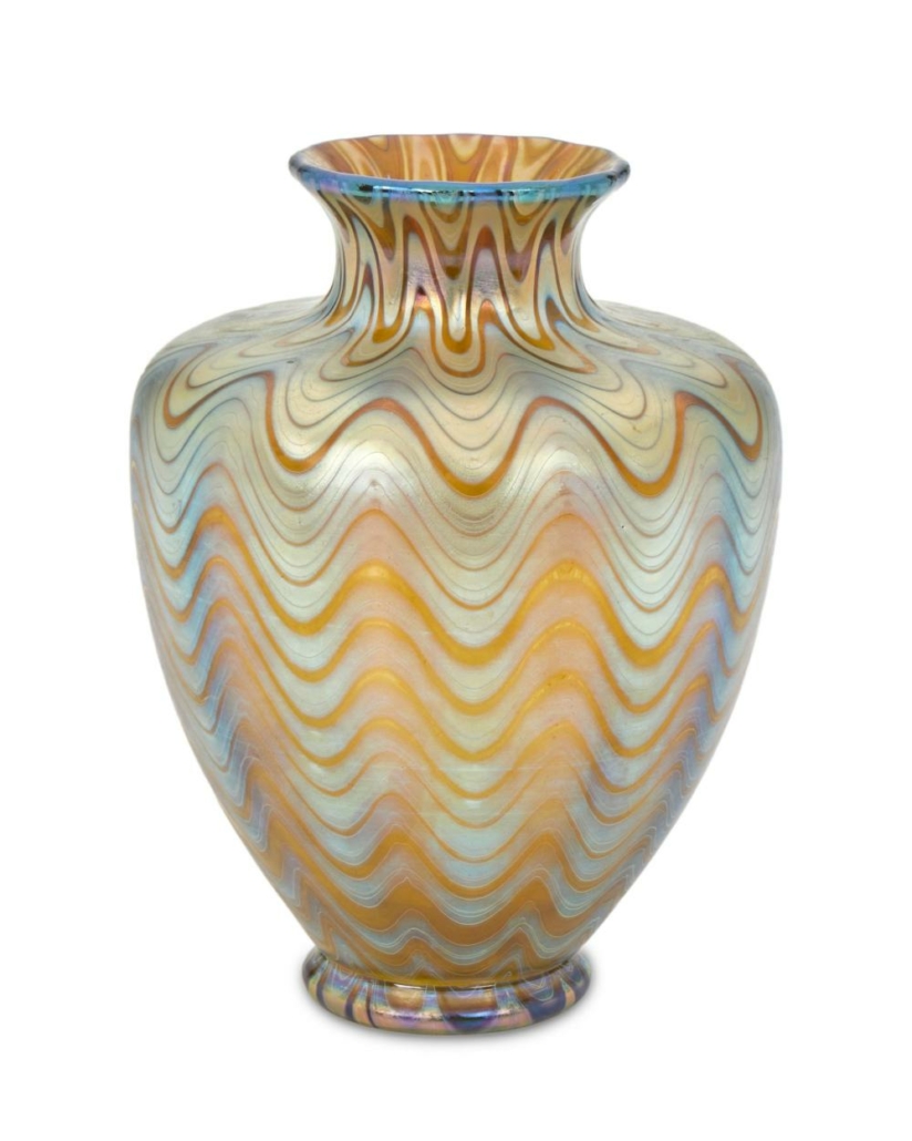 Loetz Candia Phaenomen glass vase, which sold for $2,812