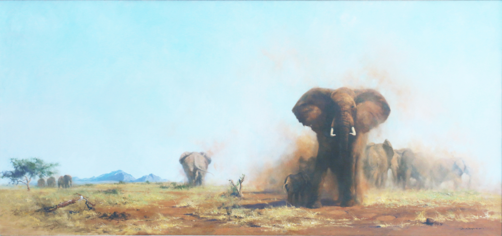 David Shepherd, ‘The Quiet Peace of an African Evening,’ estimated at $45,000-$65,000