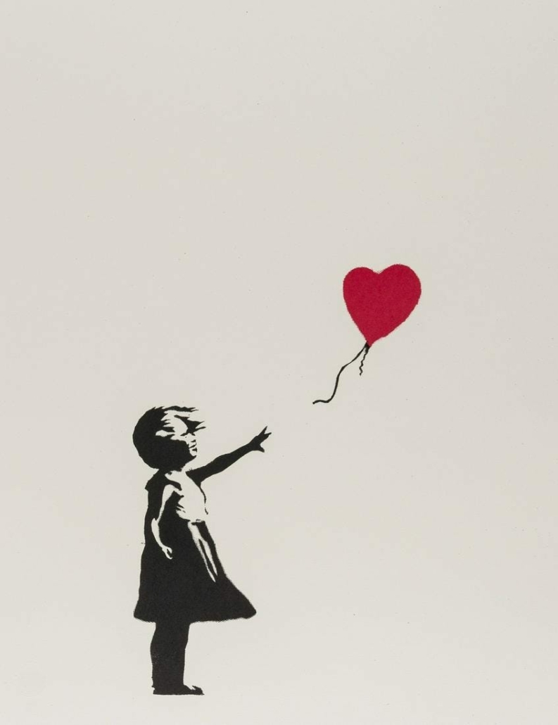 A 2004 screenprint of ‘Girl with Balloon’ earned $282,247 plus the buyer’s premium in March 2021 at Forum Auctions.
