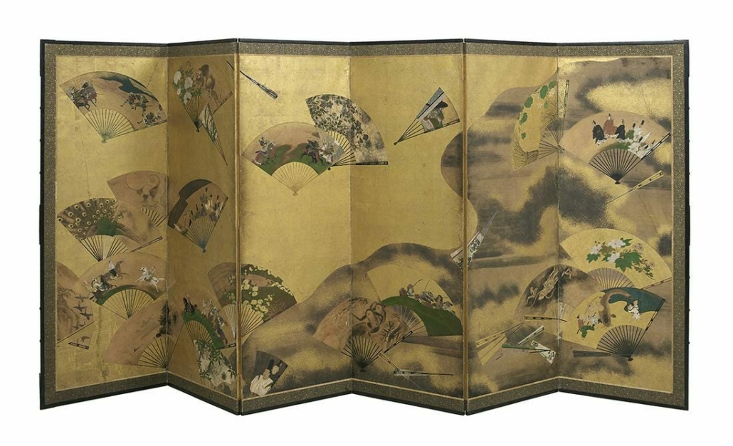 This Edo period Japanese six-panel folding screen realized $46,000 plus the buyer’s premium in May 2020 at New Orleans Auction Galleries.