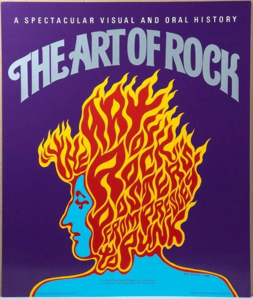 Group of seven offset lithograph ‘Art of Rock’ promotional posters, estimated at $700-$900