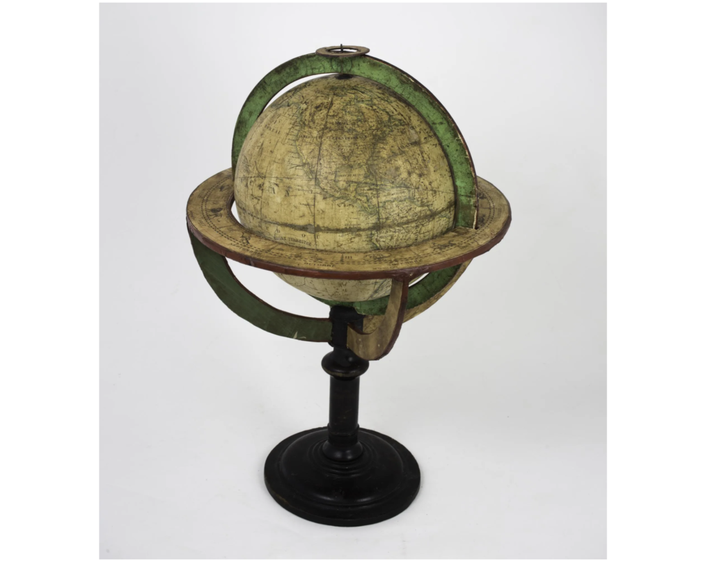 1830 copper terrestrial globe, estimated at $4,500-$5,500
