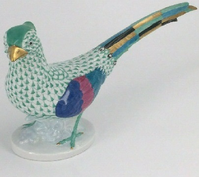 Herend hand-painted porcelain pheasant, one of two individually estimated at $75-$5,000