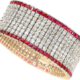 Diamond, ruby and platinum-topped gold bracelet, est. $12,000-$18,000