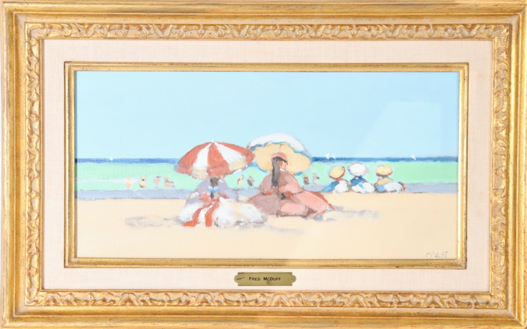 Beach scene by Frederick McDuff, which sold for $3,700