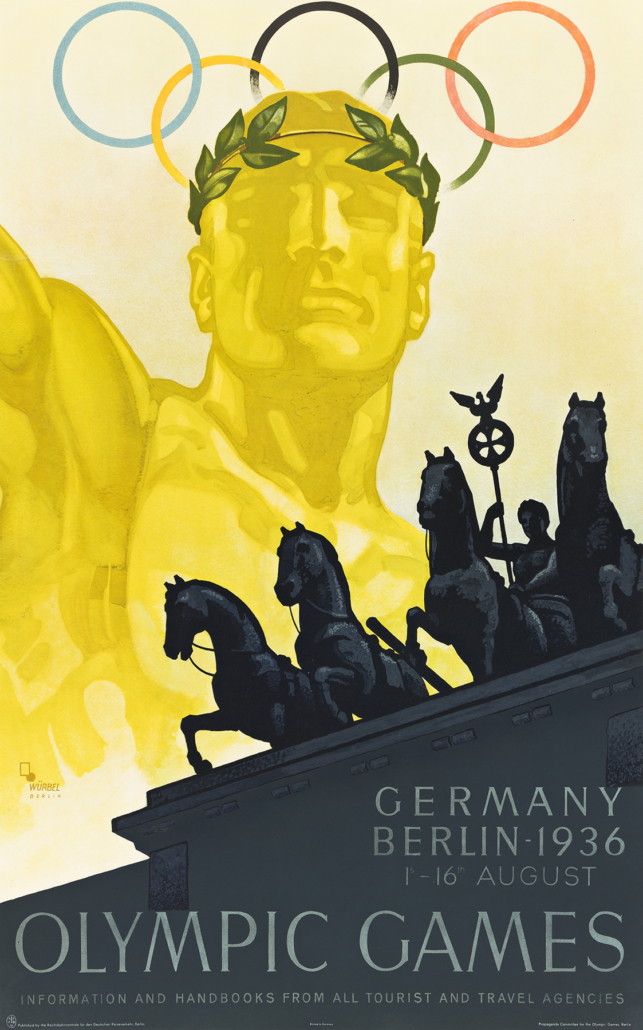 Franz Wurbel, ‘Olympic Games / Berlin,’ 1936, estimated at $2,000-$3,000.