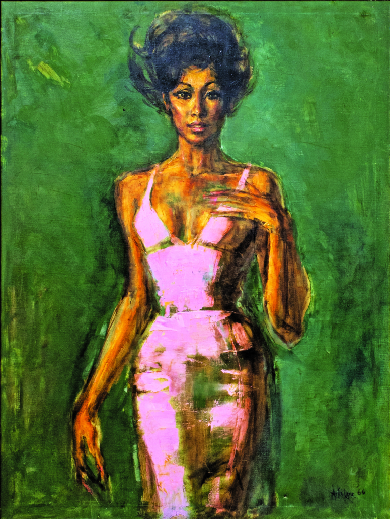 Artis Lane (Painting, 1951 - did not graduate) Portrait of Diahann Carroll, 1966, oil on canvas. Courtesy Collected Detroit and the artist. Photo: Jessie Mellon
