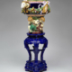 Majolica pedestal stand for jardiniere by the Minton Ceramics Manufactory, 1876, gift of Deborah and Philip English. Courtesy of the Walters Art Museum.