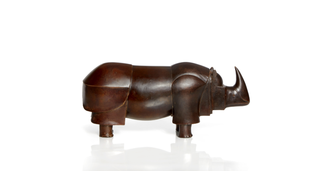Francois-Xavier Lalanne ‘Rhinoceros III’ patinated bronze, estimated at $60,000-$80,000