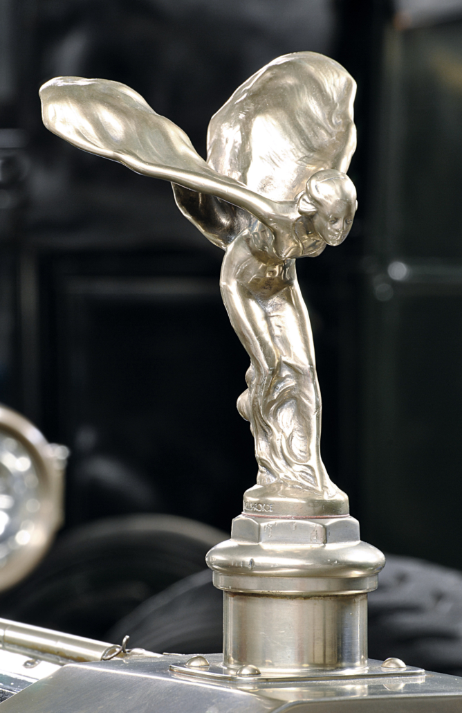 Spirit of Ecstasy, Charles Sykes for Rolls-Royce Silver Ghost Salamanca Town Car, 1923. Frick Art & Historical Center. Gift of William Penn Snyder, III. Photo: Gregory Pytlik. 