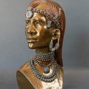 James Tandi bronze of a Maasai warrior, est. $3,400-$15,000