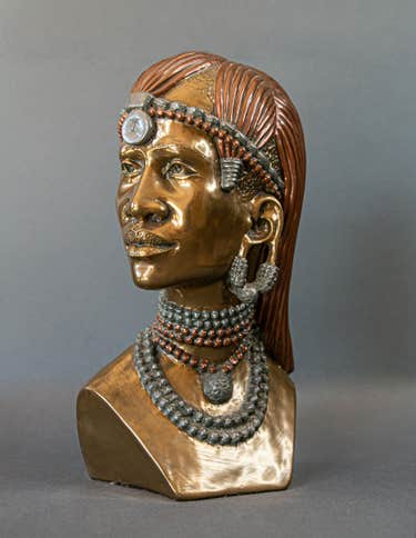 James Tandi bronze of a Maasai warrior, est. $3,400-$15,000