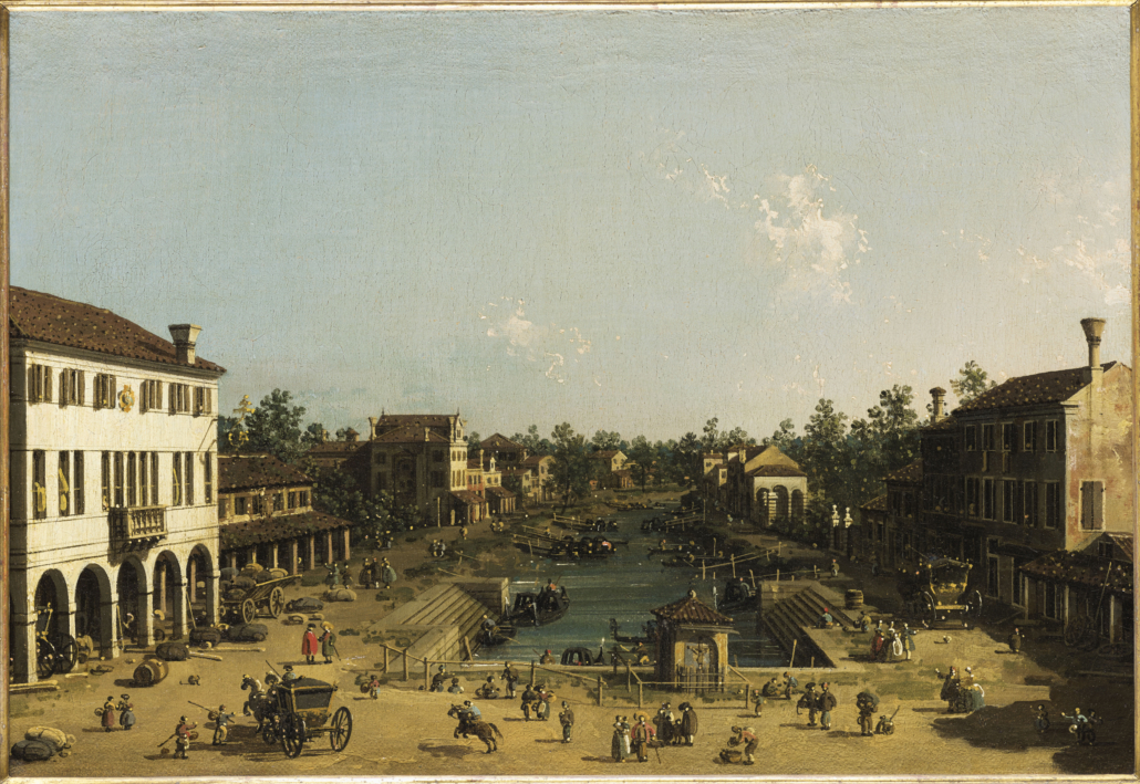 Antonio Canal (aka Canaletto), ‘View of Mestre,’ ca. 1740. Oil on canvas. Collection from the Fondation Bemberg. © Fondation Bemberg and RMN.