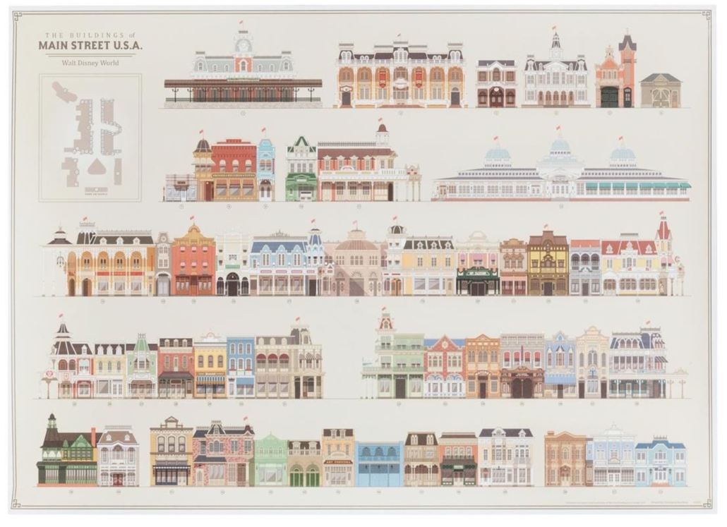 The Buildings of Main Street USA poster, $540