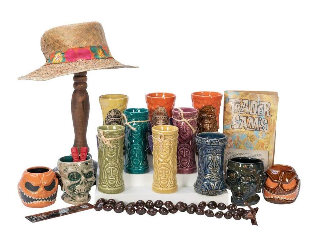 Collection of Disneyland Trader Sam’s and Tiki mugs, $2,400