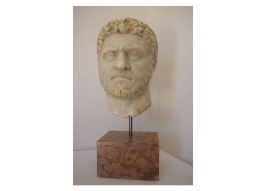 19th-century sculpture of Roman Emperor Caracalla, est. $3,000-$3,500