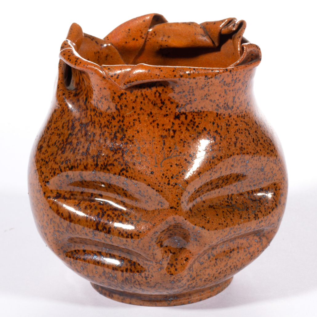 George Ohr art pottery vase, est. $800-$1,200