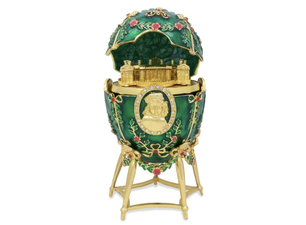21st-century replica Faberge egg, est. $250-$300