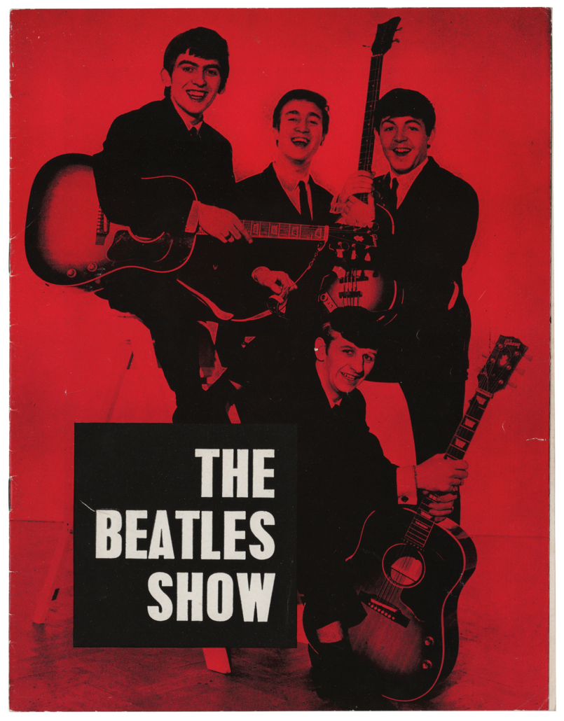  Cover of the 1963 Beatles-signed program, $30,250