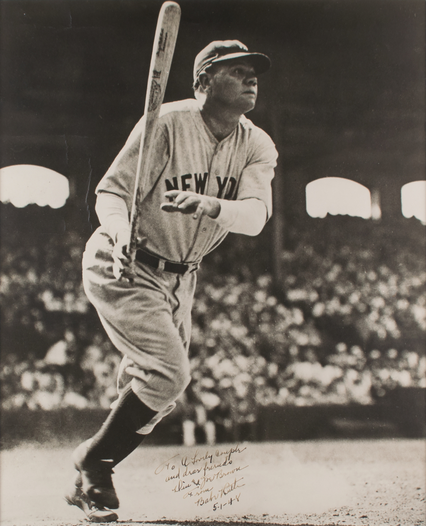 Babe-Ruth signed and inscribed photograph, $25,826