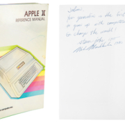 Apple II manual signed and inscribed by Steve Jobs, $787,484