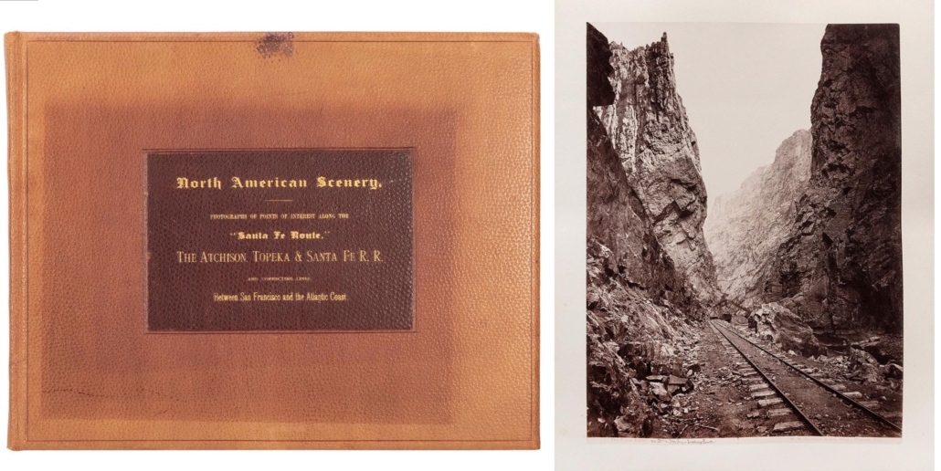Album of prints of scenery along the Santa Fe Route Railways by William H. Jackson, est. $10,000-$15,000
