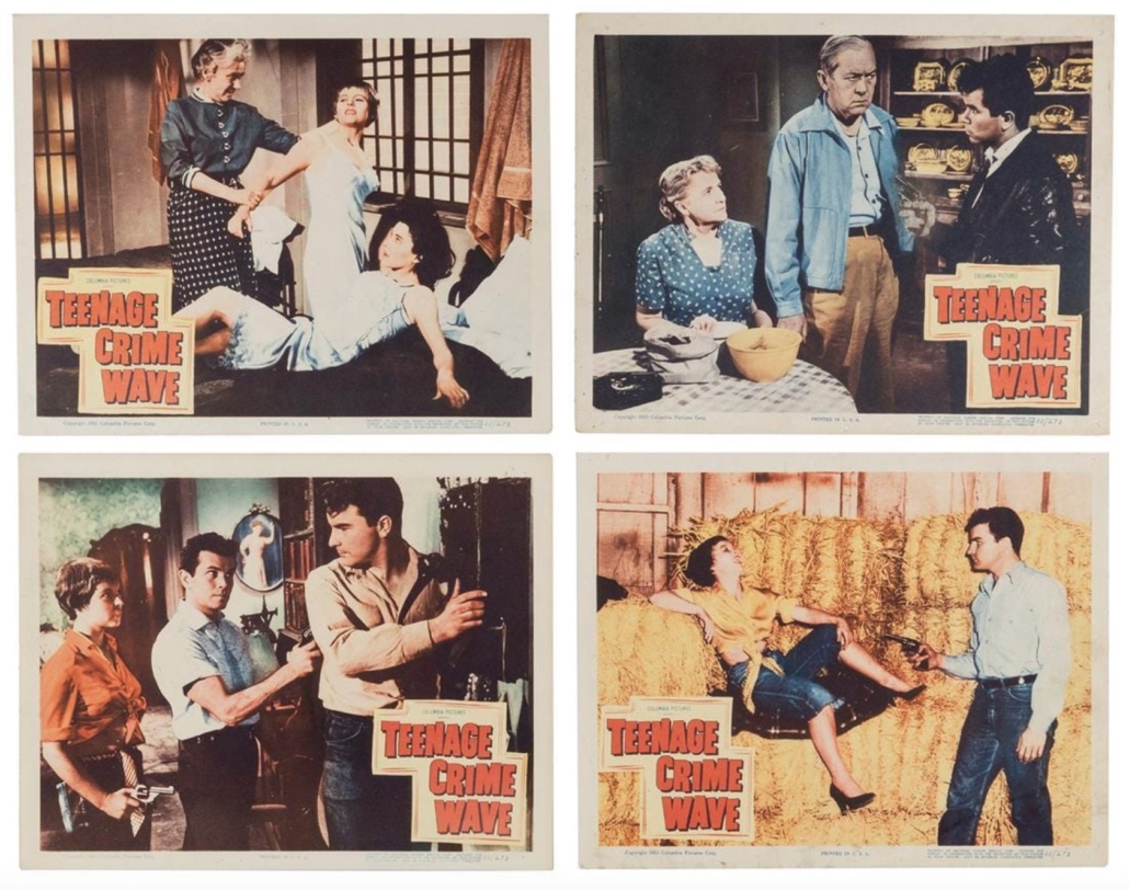 Collection of publicity items from the 1955 cult film ‘Teenage Crime Wave,’ $1,350