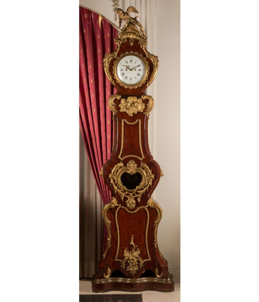 19th-century Charles Frodsham Louis XV-style tall case clock, $30,000