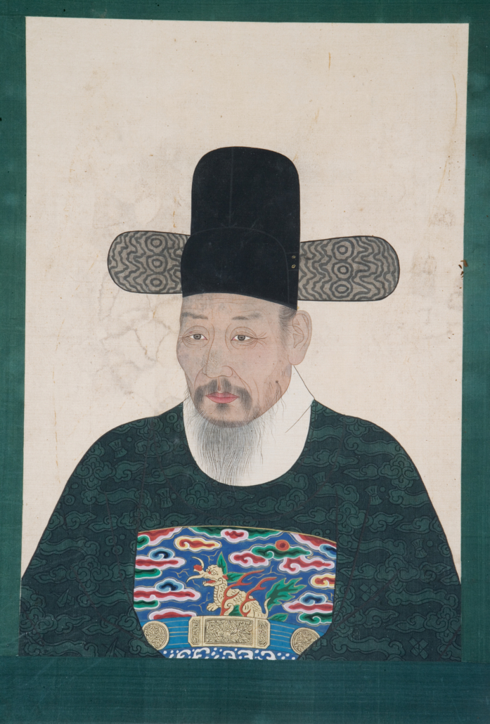 Portrait of Lee Sam, 1751. Korea, Joseon dynasty (1392-1910). Ink and colors on silk. Hampyeong Lee family collection. Photograph © Baekje Military Museum.