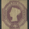 Great Britain 1854 #7 6p Red Violet F-VF MLH, est. $3,250-$3,750