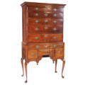 Queen Anne figured maple high chest of drawers, est. $3,000-$3,500