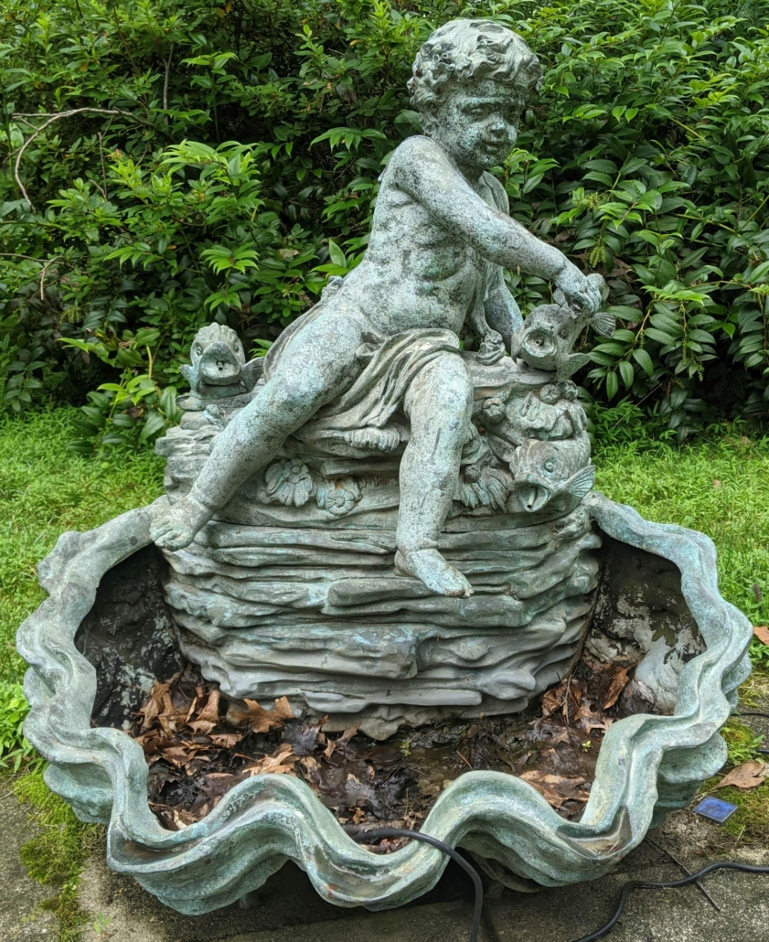  Monumental outdoor bronze garden fountain, $3,438