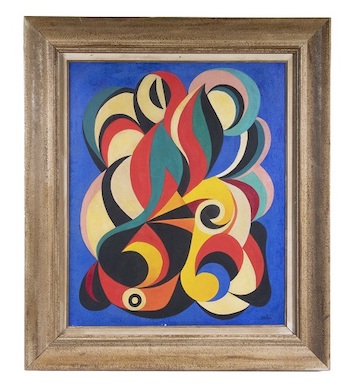 Untitled abstract painting by French artist Auguste Herbin, est. $30,000-$50,000