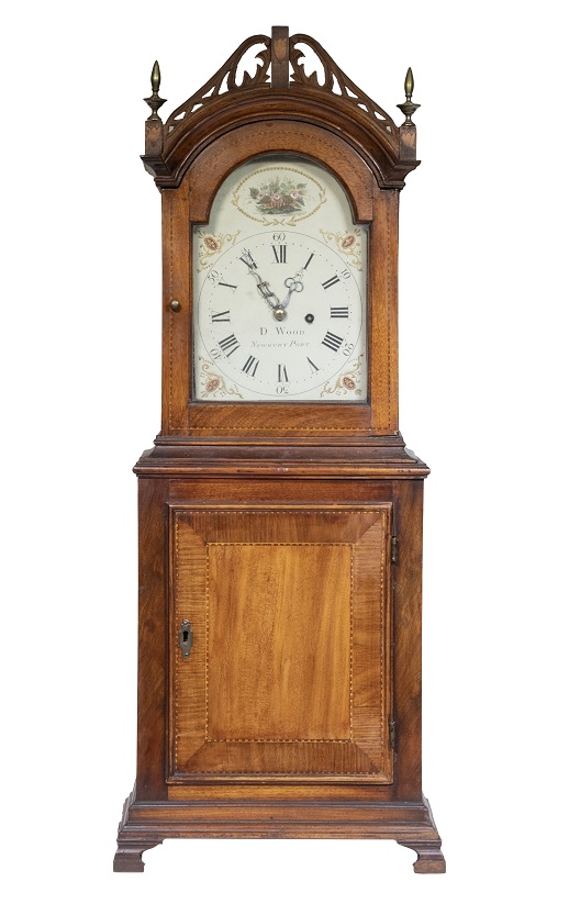David Wood Chippendale shelf clock, est. $10,000-$15,000