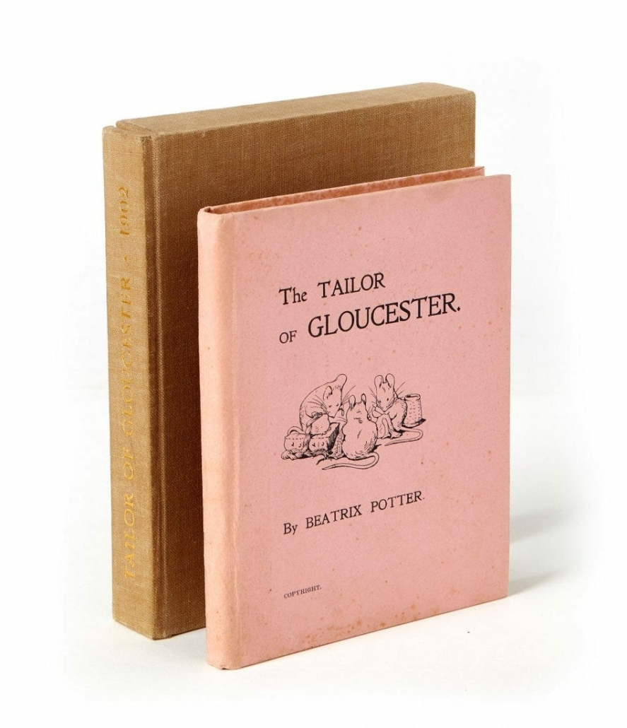A first edition of The Tailor of Gloucester, which was among those privately printed by the author, realized $2,753 plus the buyer’s premium in July 2016 at Bloomsbury Auctions. Photo courtesy of Bloomsbury Auctions and LiveAuctioneers.