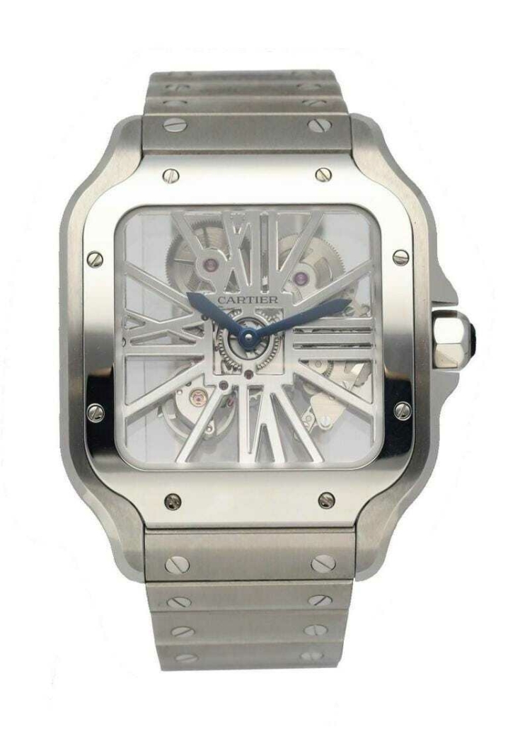 Cartier Santos large skeleton men's watch, est. $31,000-$37,000