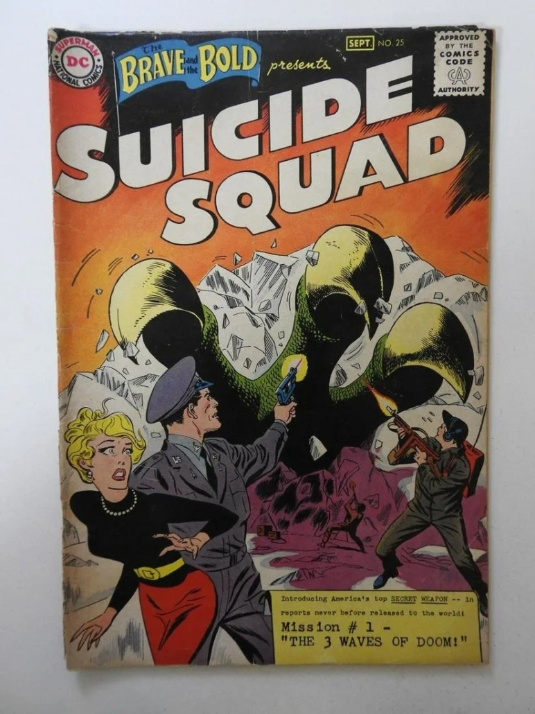 The Brave and the Bold #25, September 1959, featuring the debut of the Suicide Squad, est. $5-$500