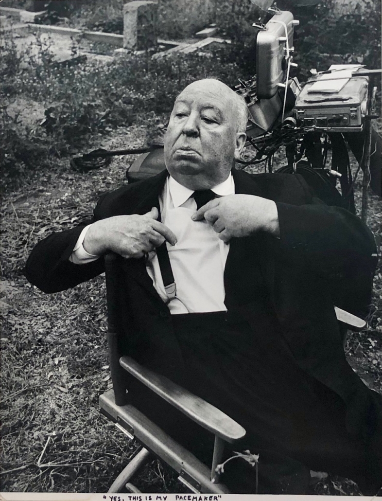 Photograph of Alfred Hitchcock, est. $300-$500