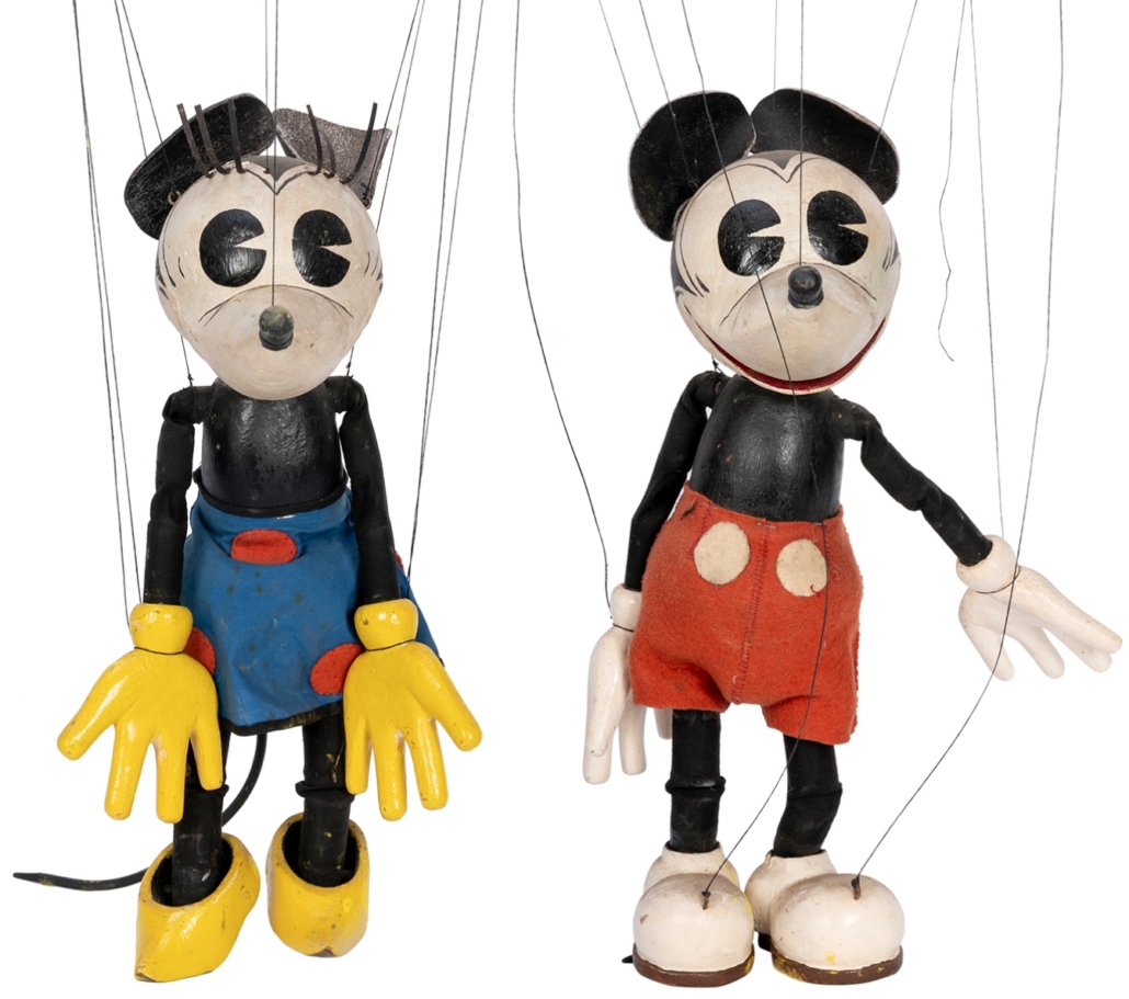 Mickey and Minnie Mouse marionettes, est. $500-$700