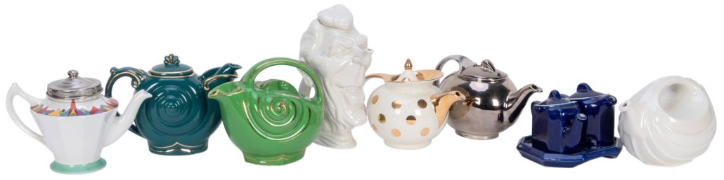 Collection of Hall china teapots, est. $700-$1,400