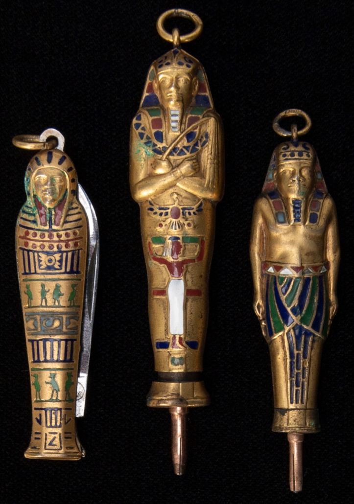 Trio of Egyptian Revival items from the 1920s, est. $400-$600
