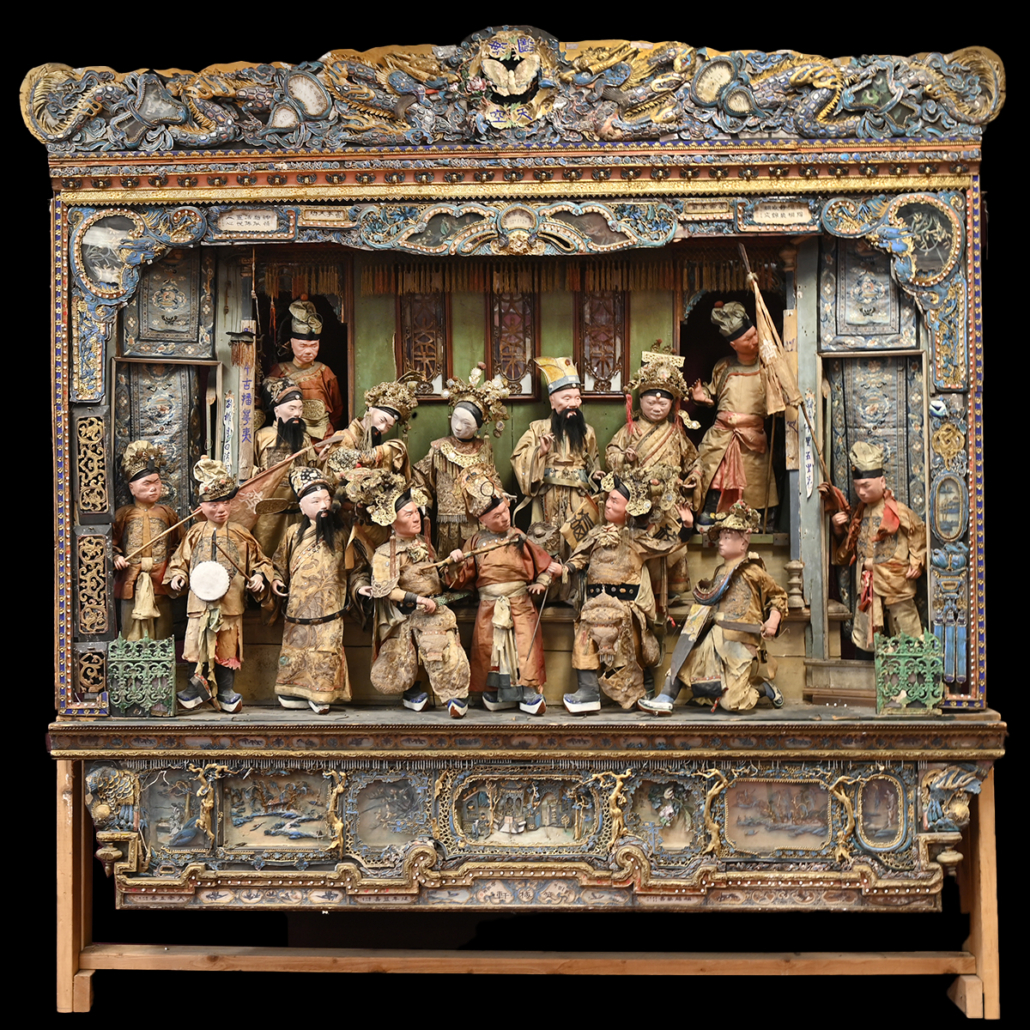 Monumental Chinese theatrical diorama, $20,400