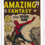 The finest-known copy of Amazing Fantasy No. 15, featuring Spider-Man’s debut, sold for $3.6 million and a world auction record for any comic book September 9 at Heritage Auctions.