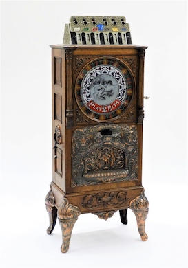 Circa-1904 Caille Brothers Eclipse upright 25-cent slot machine, est. $10,000-$15,000