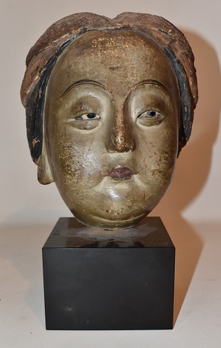 Chinese-carved, lacquered and painted mud head from the Ravenal collection, est. $100-$1,000