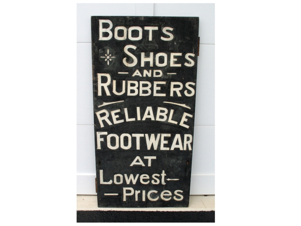 New England footwear trade sign, est. $2,500-$3,500