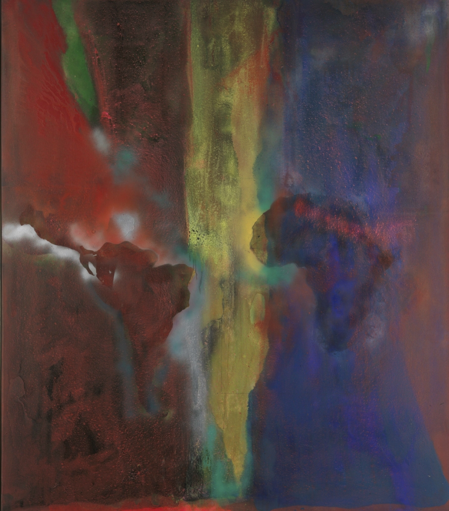 Frank Bowling, ‘Night Journey,’ 1969–70, acrylic on canvas, the Metropolitan Museum of Art, New York, gift of Maddy and Larry Mohr, 2011. © 2021 Artists Rights Society (ARS), New York / DACS, London 