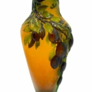 Galle Plums cameo glass blown out vase, est. $3,000-$5,000