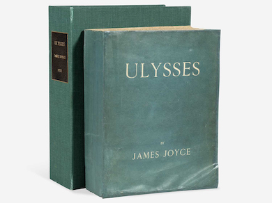 First and limited edition of James Joyce’s Ulysses, $27,720