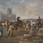Sir Alfred Munnings, ‘The Kilkenny Horse Fair,’ est. $200,000-$300,000